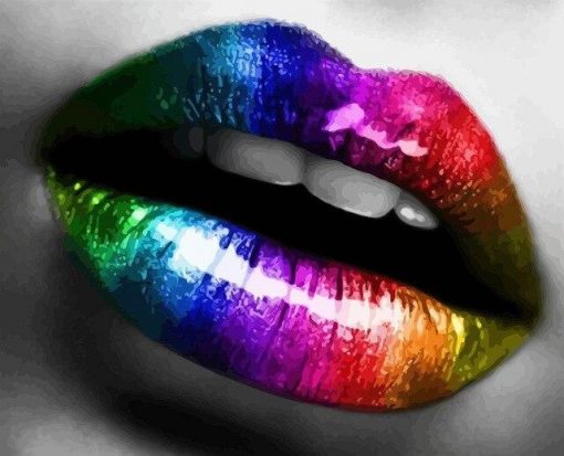 Colorful Lips paint by numbers