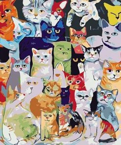 Group of Cats paint by numbers