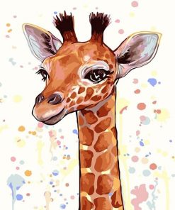 Cartoon Giraffe City - DIY Paint By Numbers - Numeral Paint