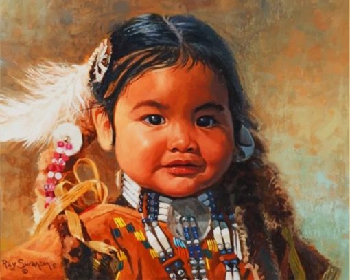 Native American Girl paint by numbers