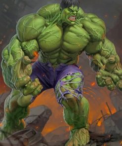 Super Hero Hulk paint by numbers