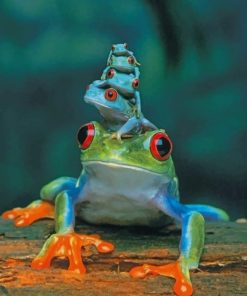 Adorable Frogs Paint by numbers