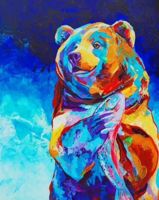 Colorful Bear Paint by numbers