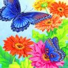 Flowers And Butterflies Paint by numbers