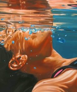 Lady Underwater paint by numbers