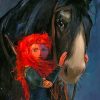 Merida And Black Horse paint by numbers