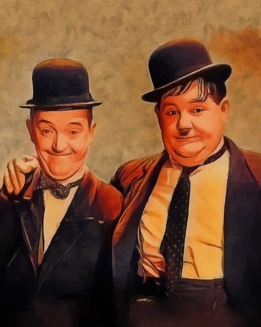 Vintage Laurel And Hardy Paint by numbers