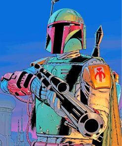 Boba Fett Mandalorian paint by numbers