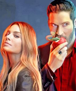 Chloe Decker And Lucifer paint by numbers