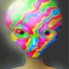 Colorful Alien Head Paint by numbers