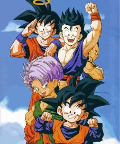 Dragon Ball Z Friends paint by numbers