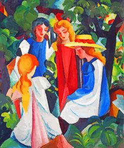 Four Girls Macke paint by numbers