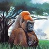 Gorilla In Forest paint by numbers