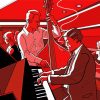 Illustration Jazz Musicians paint by numbers