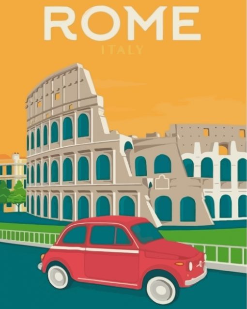 Italy Rome Poster paint by numbers