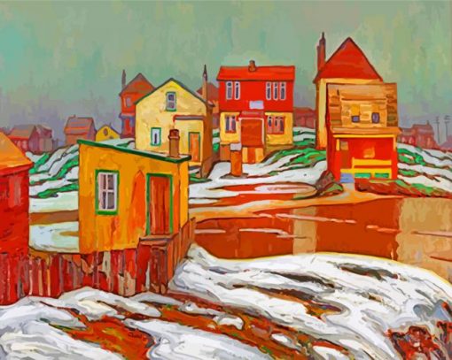 January Thaw Edge Of Town paint by numbers