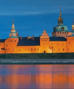 Kalmar Castle At Night paint by numbers