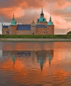 Kalmar Castle At Sunset Paint by numbers