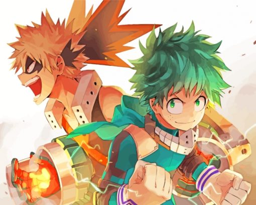 Katsuki Bakugo And Izuku paint by numbers