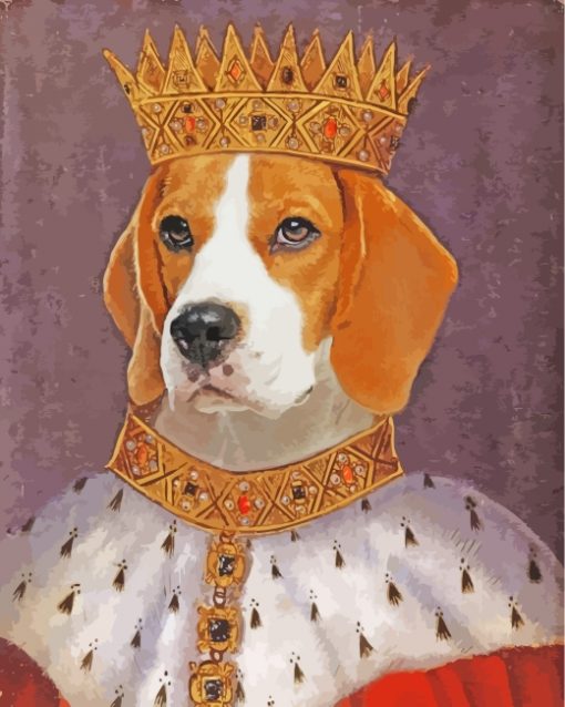 King Beagle Dog paint by numbers