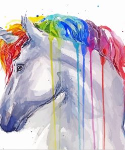 Rainbow Unicorn paint by numbers