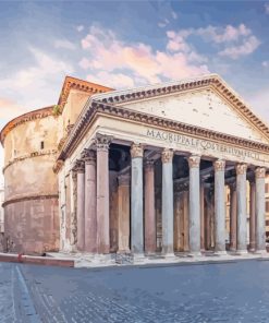 Rome Pantheon Building paint by numbers