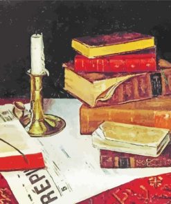 Still Life With Books And Candle Matisse Art Paint by numbers