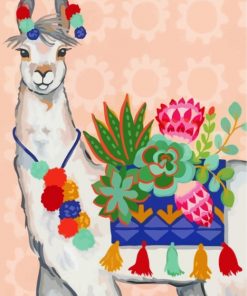 Stylish Alpaca Paint by numbers