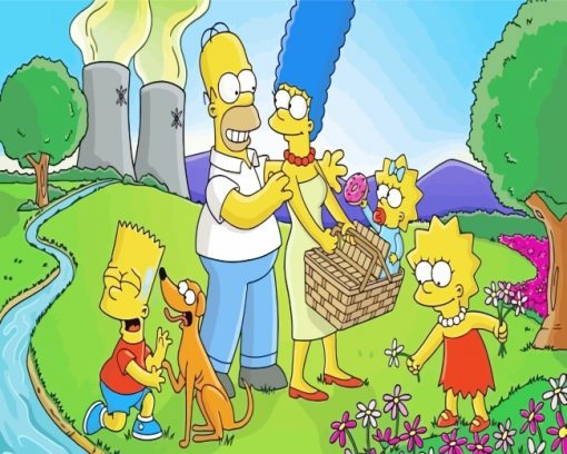 The Simpsons In Picnic Paint by numbers