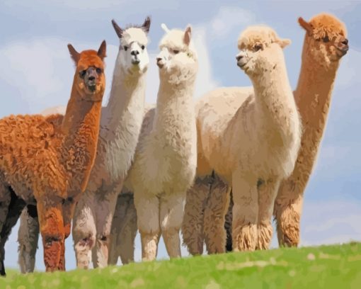 Wild Alpacas Animals Paint by numbers