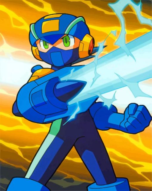 Mega Man paint by numbers