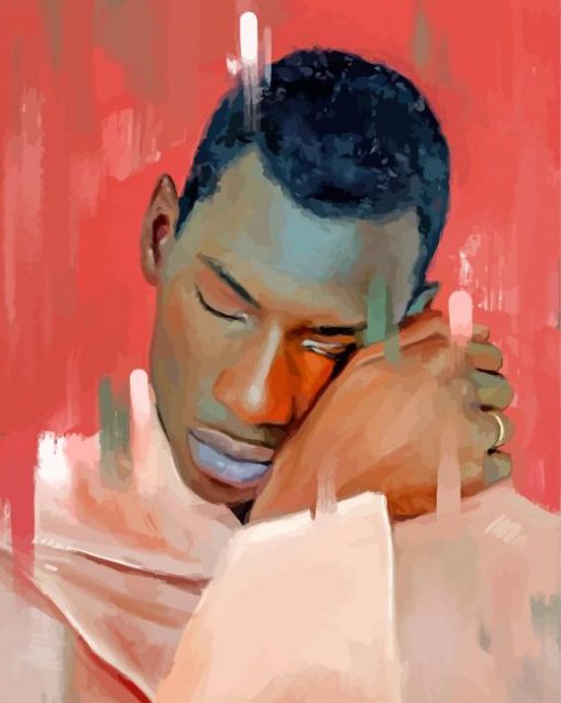 sad black man paint by numbers