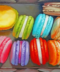 Colorful Macaroons paint by numbers