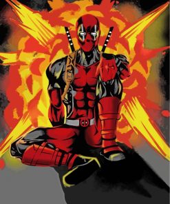 Deadpool Illustration paint by numbers