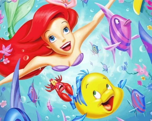 Little Mermaid And Friends paint by numbers