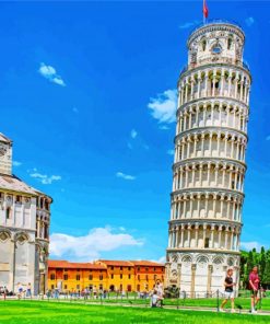 Pisa Tower paint by numbers