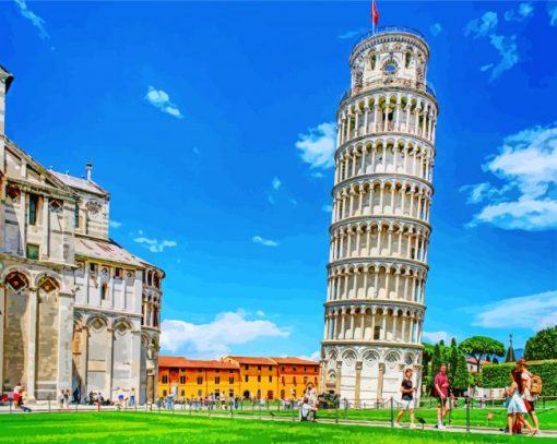 Pisa Tower paint by numbers