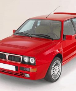 Red Lancia Car paint by numbers