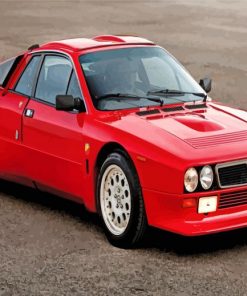 Red Lancia paint by numbers