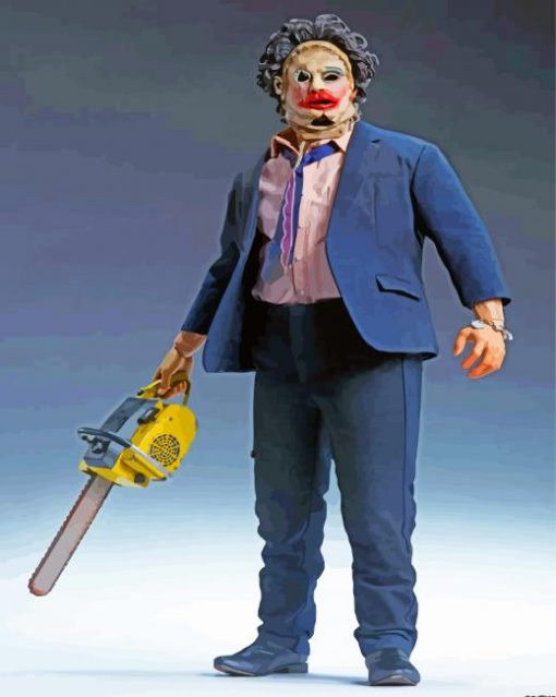 Scary Clown Leatherface paint by numbers