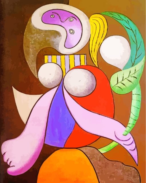 Woman With Flower Picasso Paint by numbers