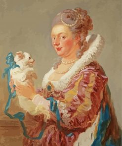 A Woman With A Dog Fragonard paint by numbers