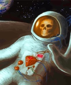 Astronaut Skull paint by numbers