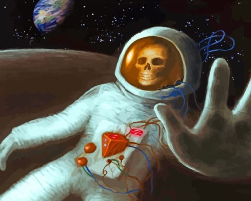 Astronaut Skull paint by numbers