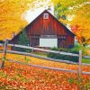 Autumn Vermont Cottage paint by numbers