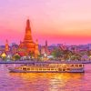 Bangkok Wat Arun Temple paint by number