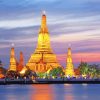 Bangkok Wat Arun Temple paint by number