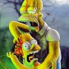 Bart And Homer Zombies paint by numbers