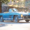 Blue Vintage Mercedes paint by numbers