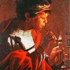 Boy Lighting A Pipe Hendrick Ter Brugghen